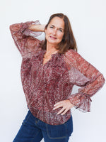 Anais Blouse Berry Paisley