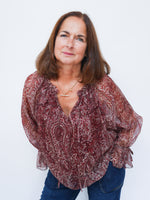 Anais Blouse Berry Paisley