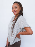 Coco Gingham Blouse Mocha