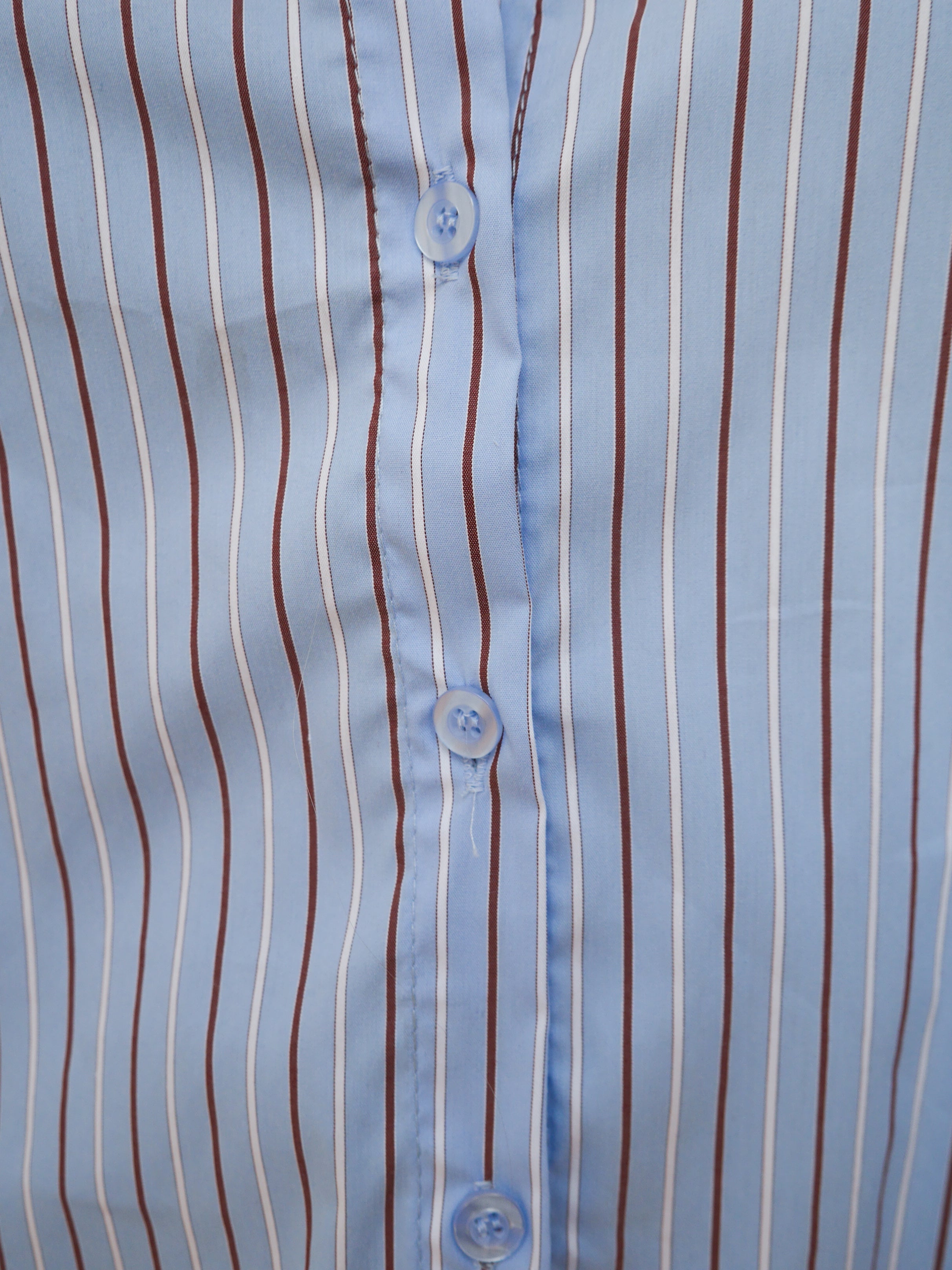 Harper Stripe Shirt Blue & Brown