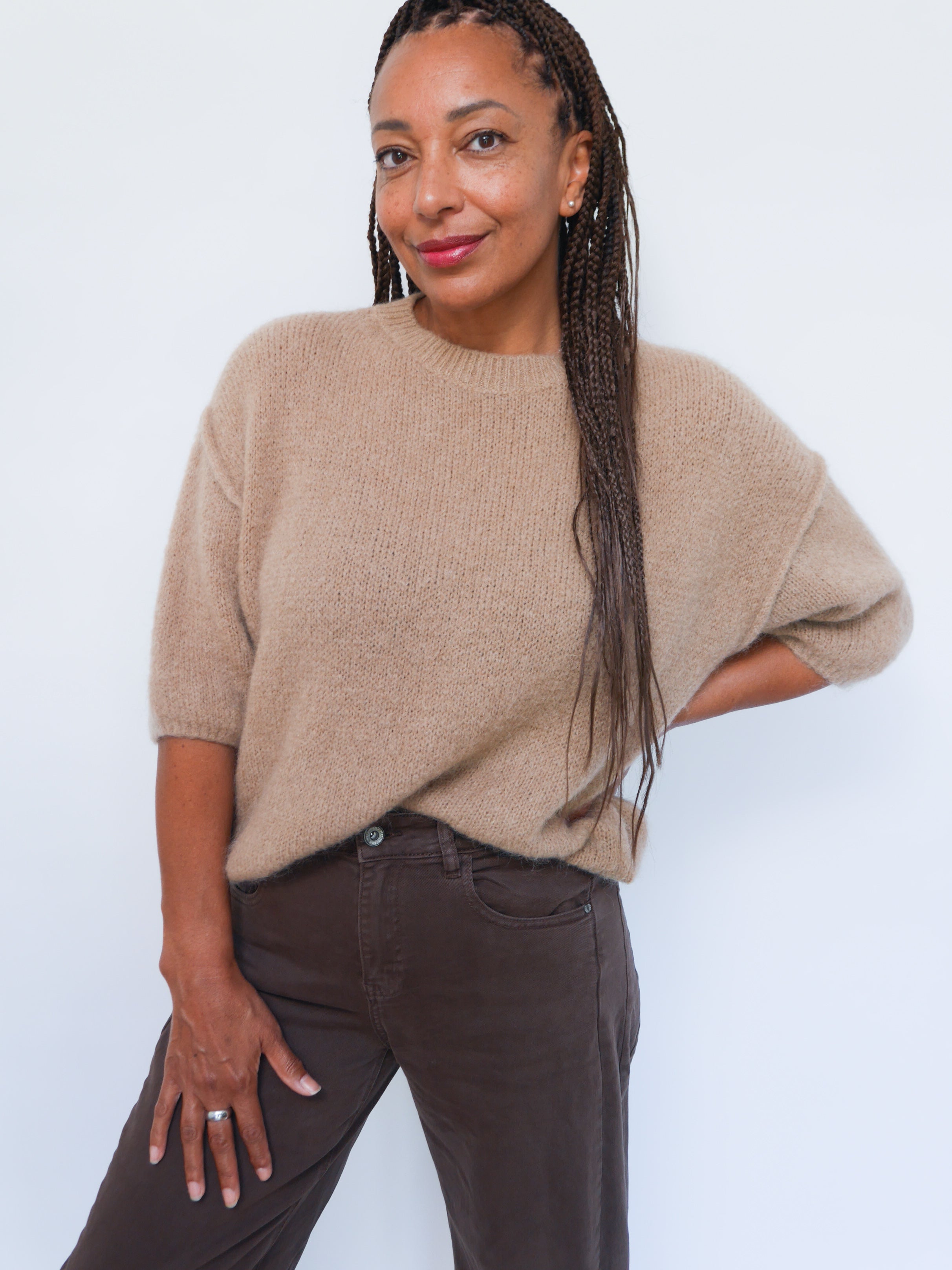 Abi Knit Mohair Camel