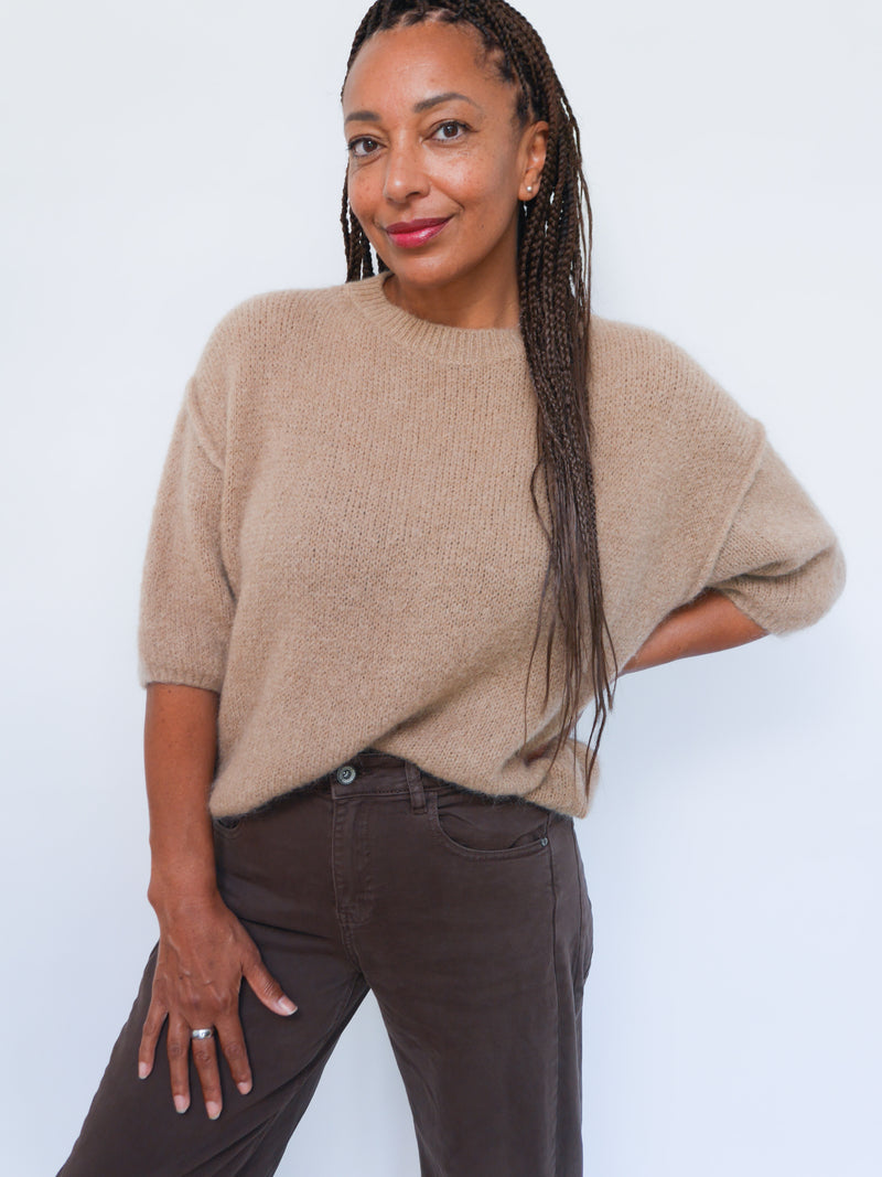 Abi Knit Mohair Camel