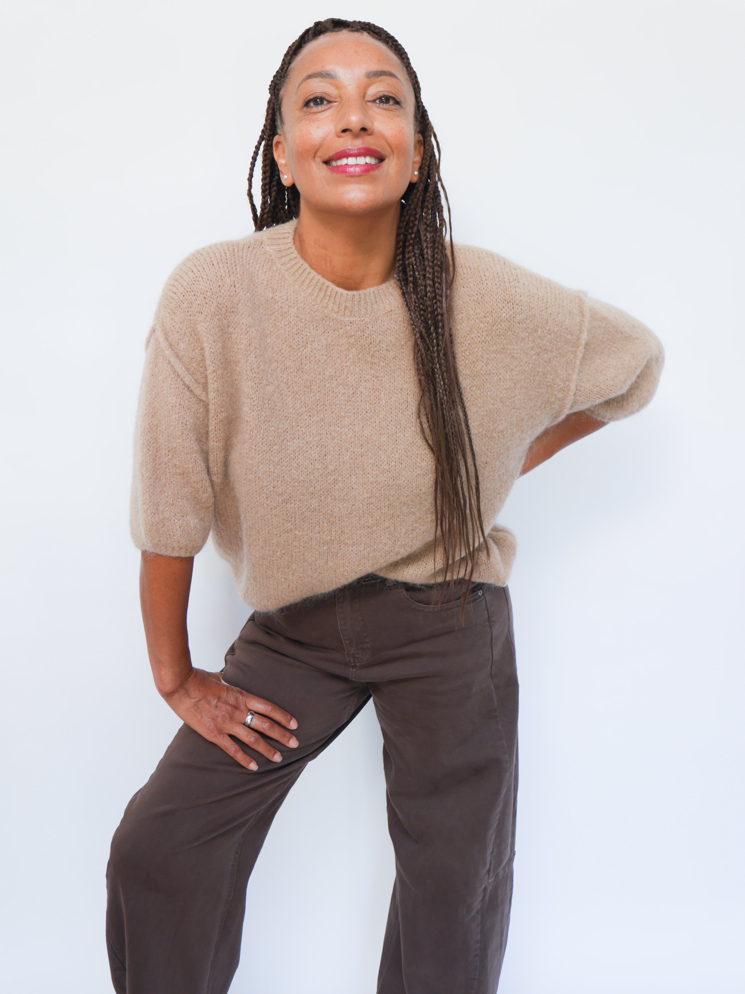 Abi Knit Mohair Camel