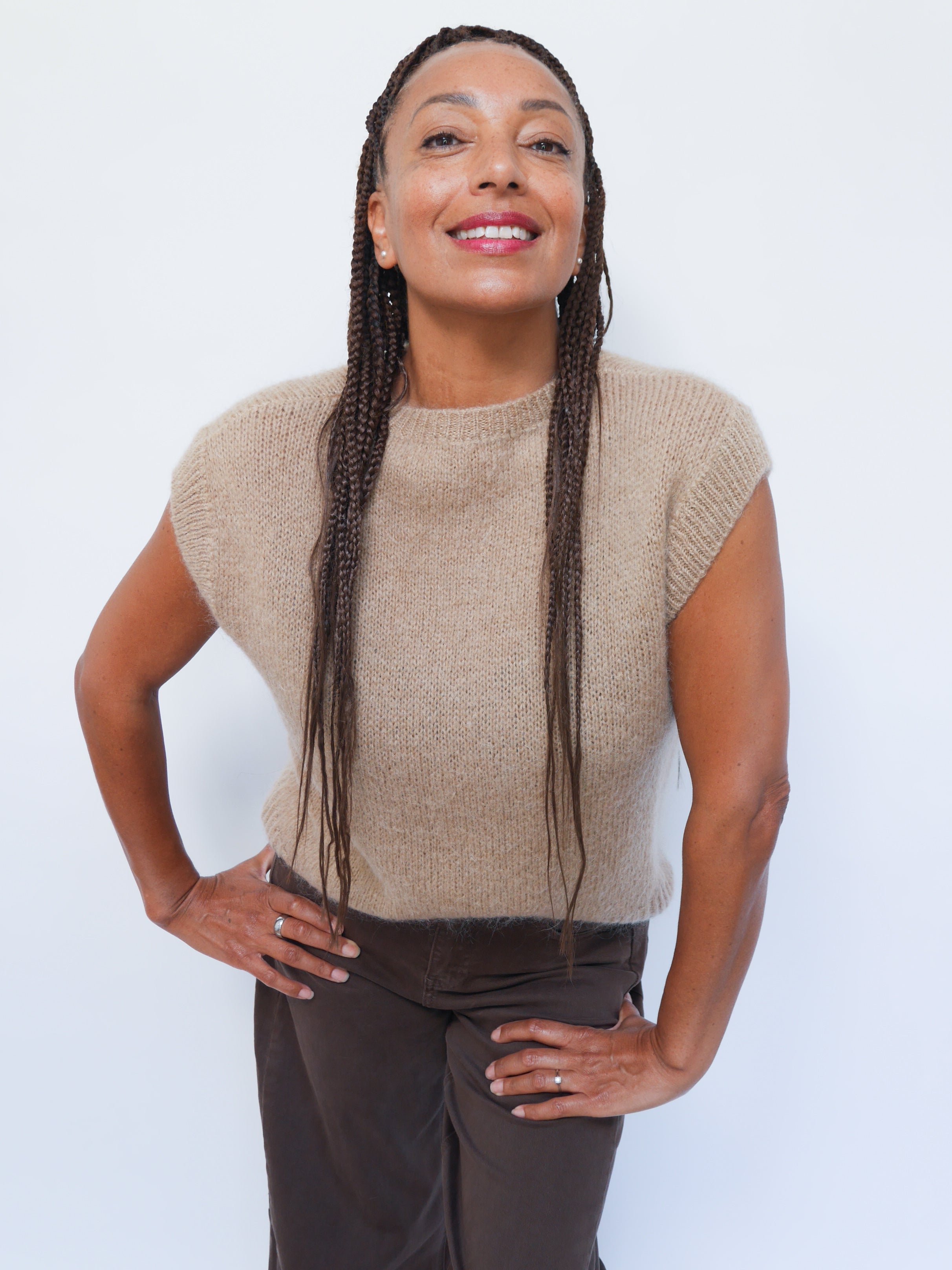 Nicole Mohair Tank Camel