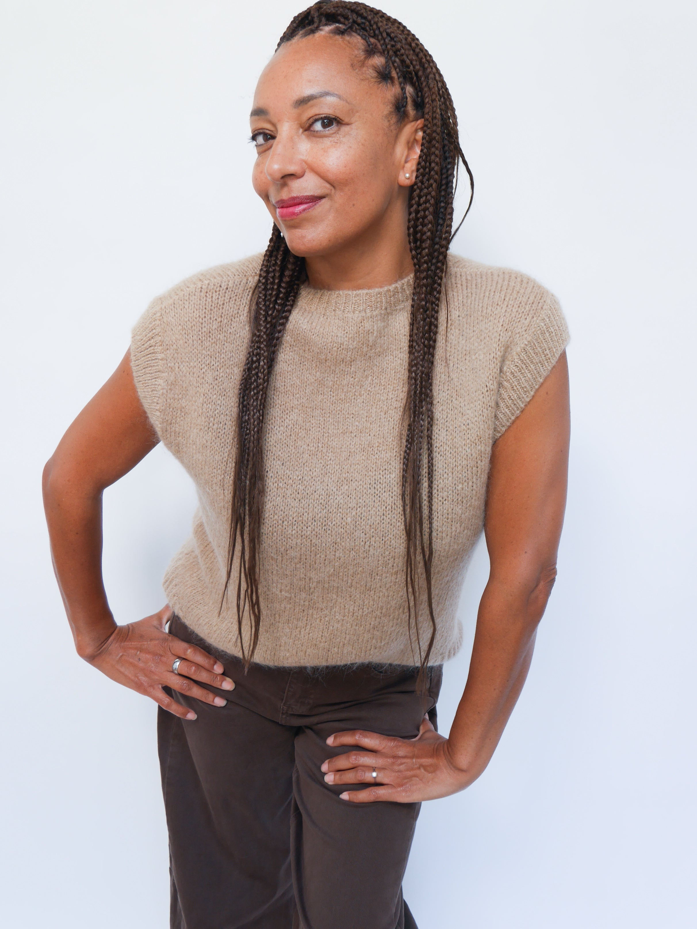 Nicole Mohair Tank Camel