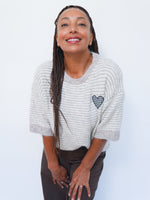 Jess Knit Oatmeal Stripe