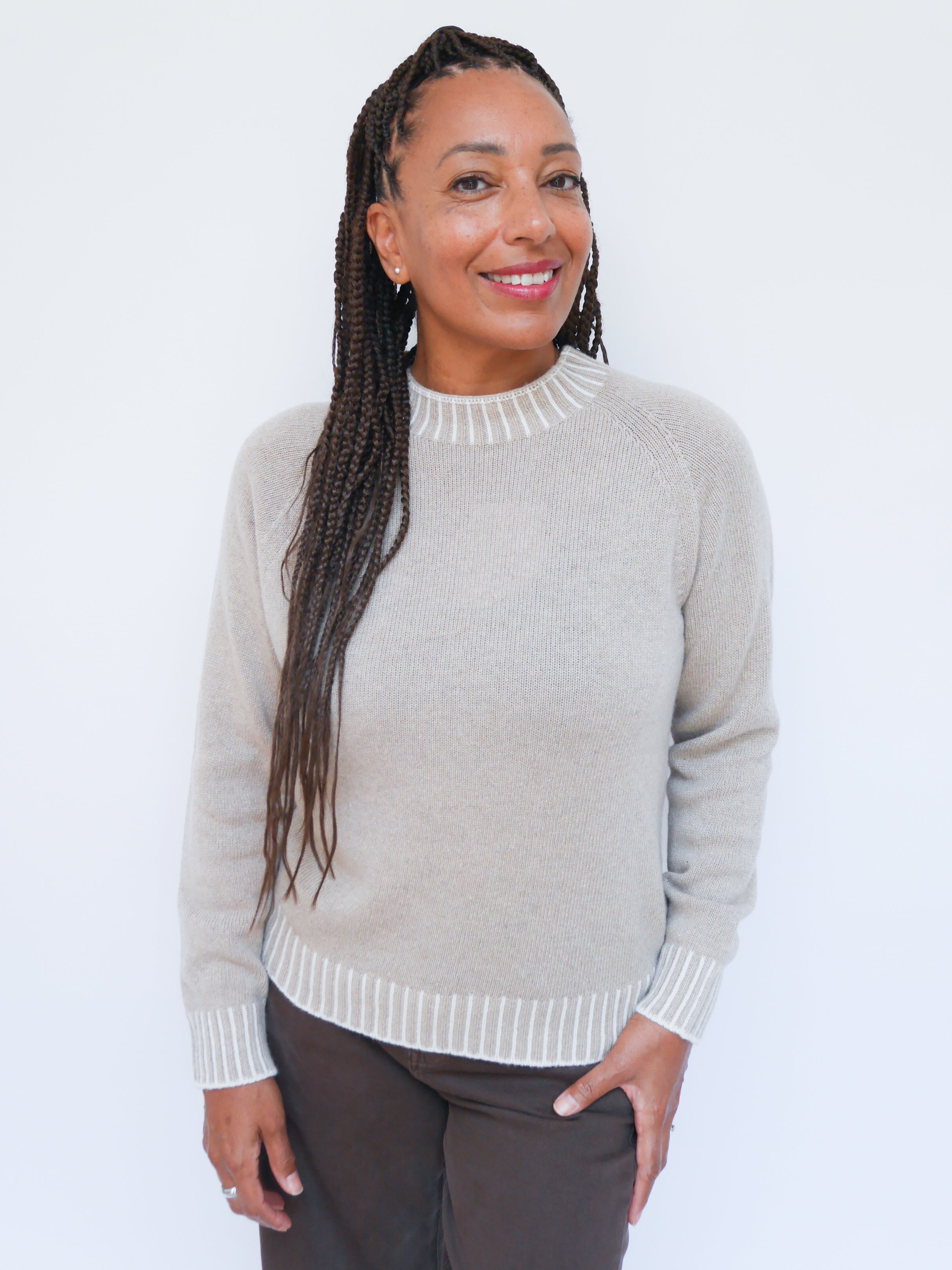 Cashmere Stitch Jumper Stone