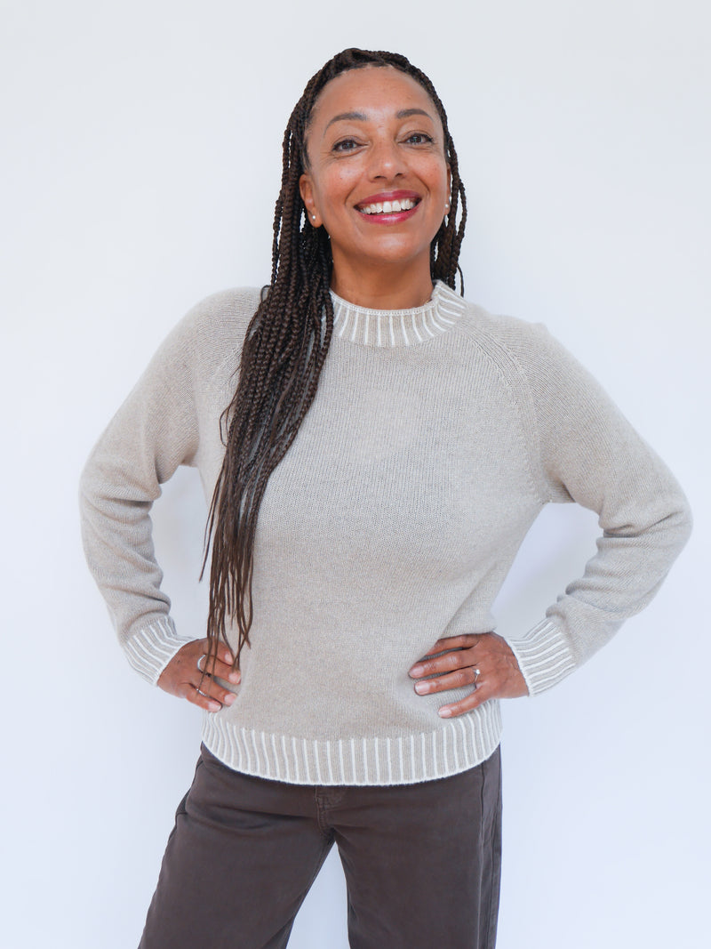Cashmere Stitch Jumper Stone