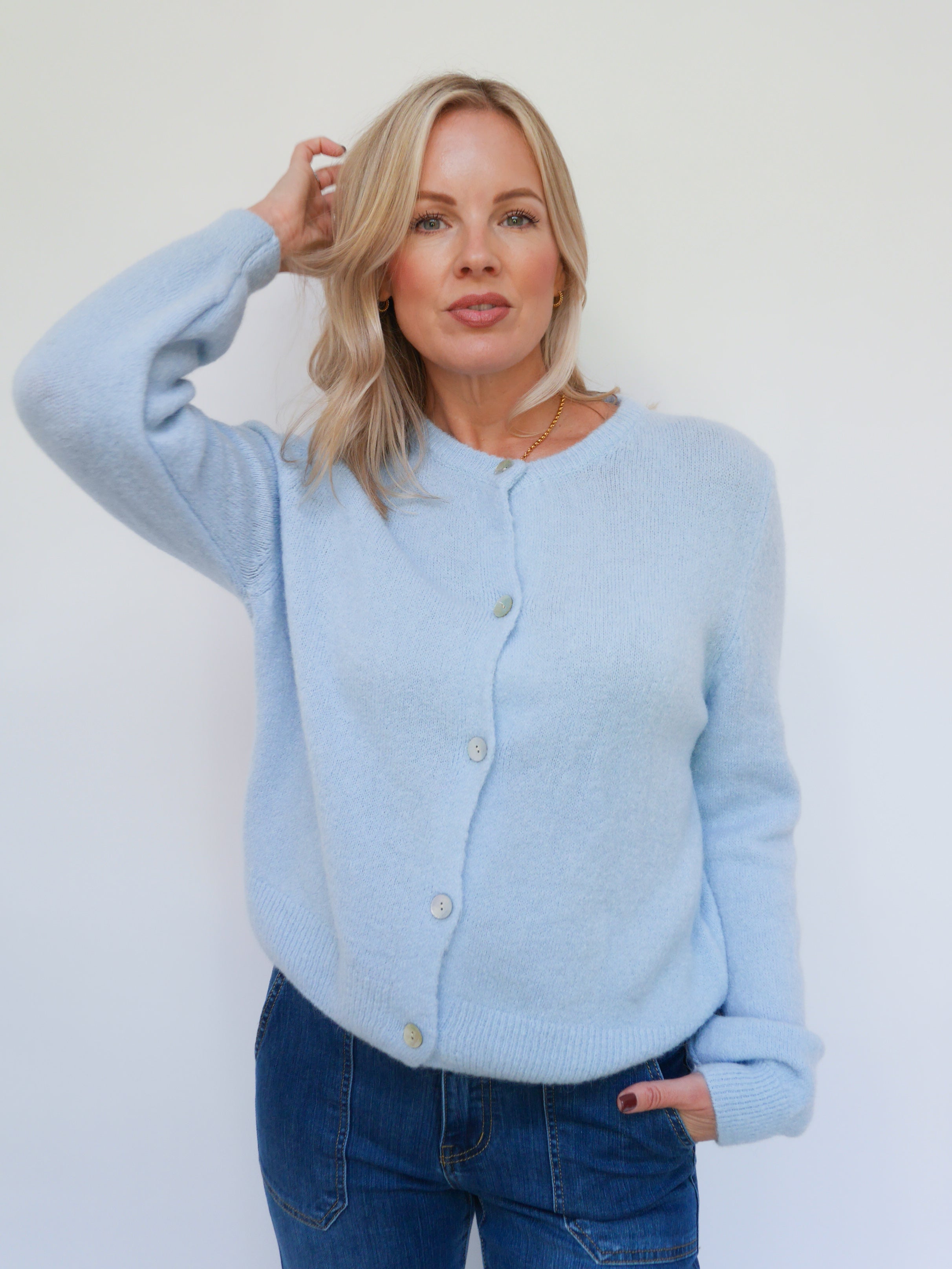 Claudia Cardigan Baby Blue