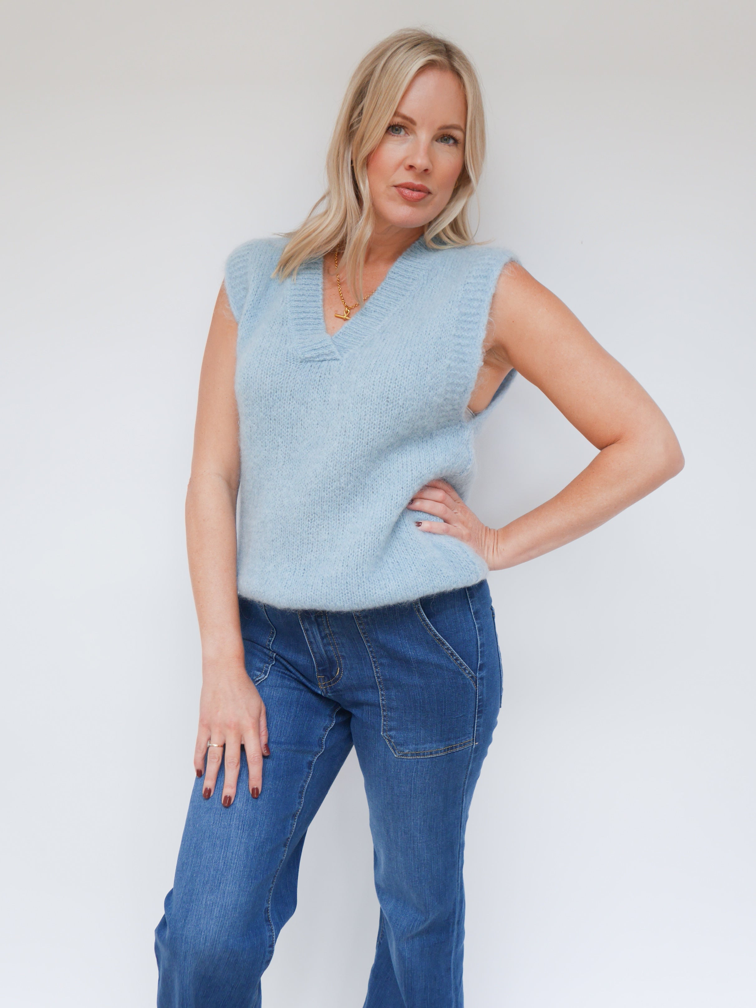 Alba Mohair Tank Baby Blue