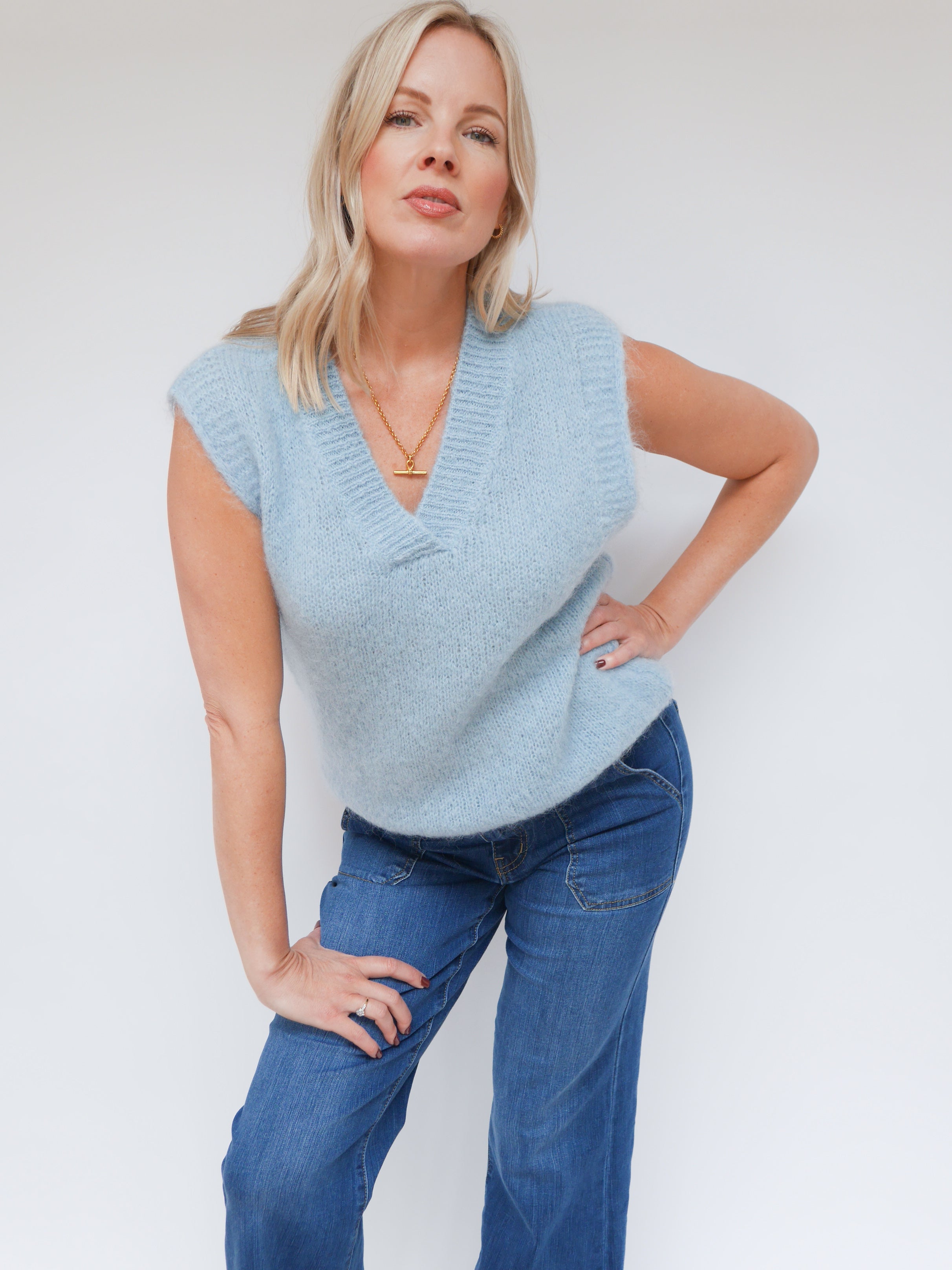 Alba Mohair Tank Baby Blue