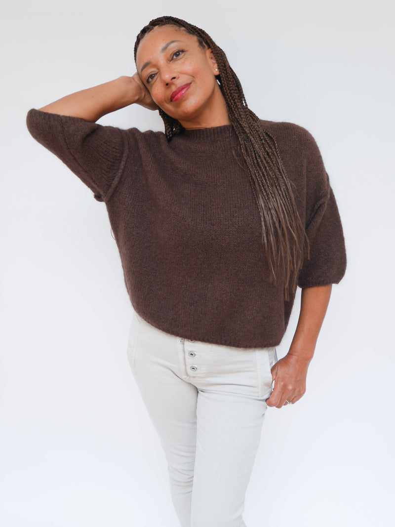 Abi Knit Mohair Chocolate