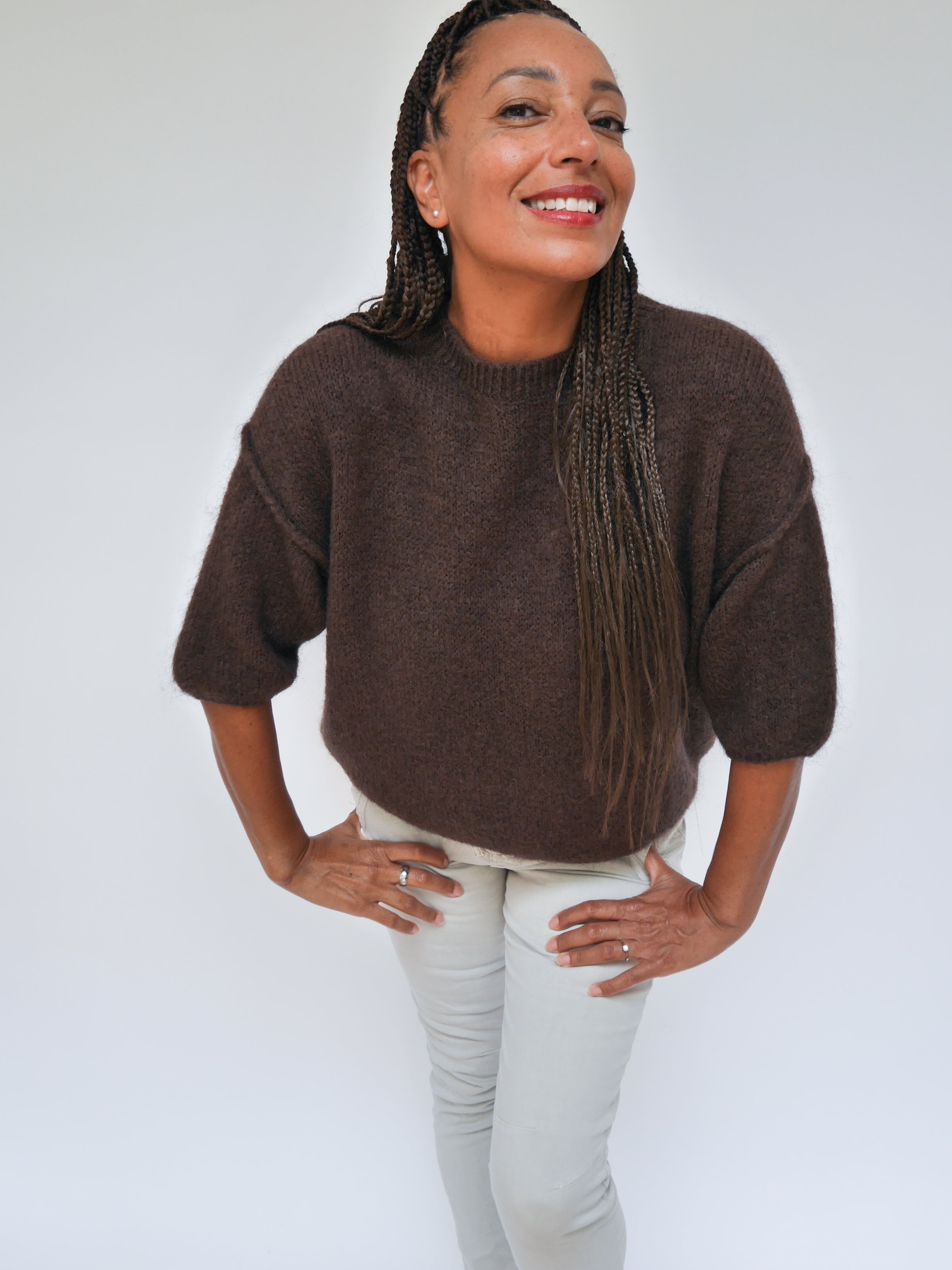 Abi Knit Mohair Chocolate