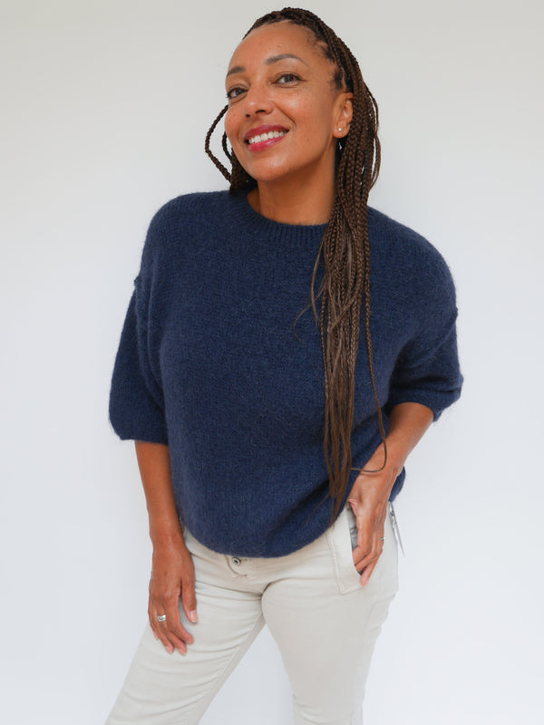 Abi Knit Mohair Navy