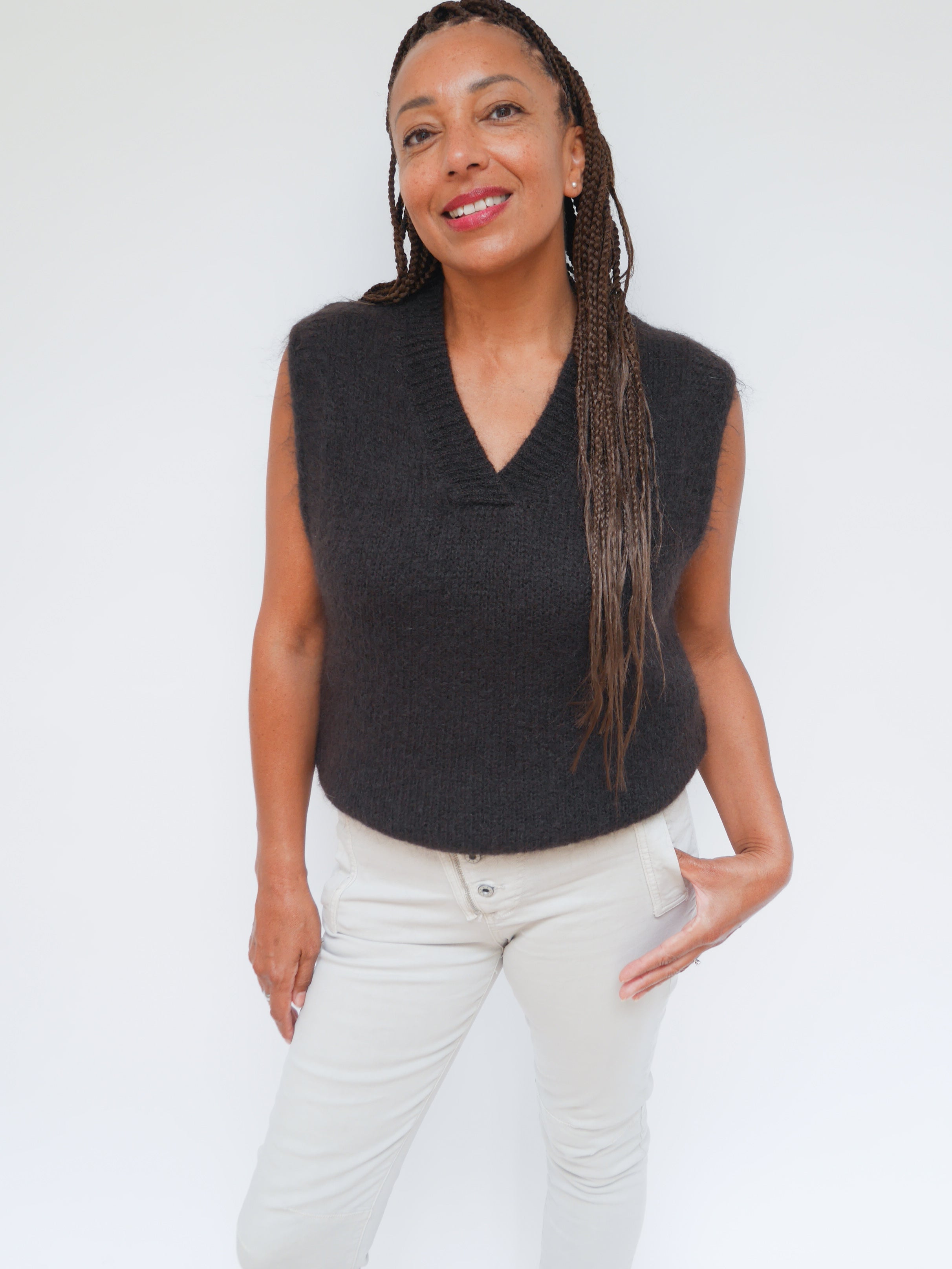 Alba Mohair Tank Chocolate