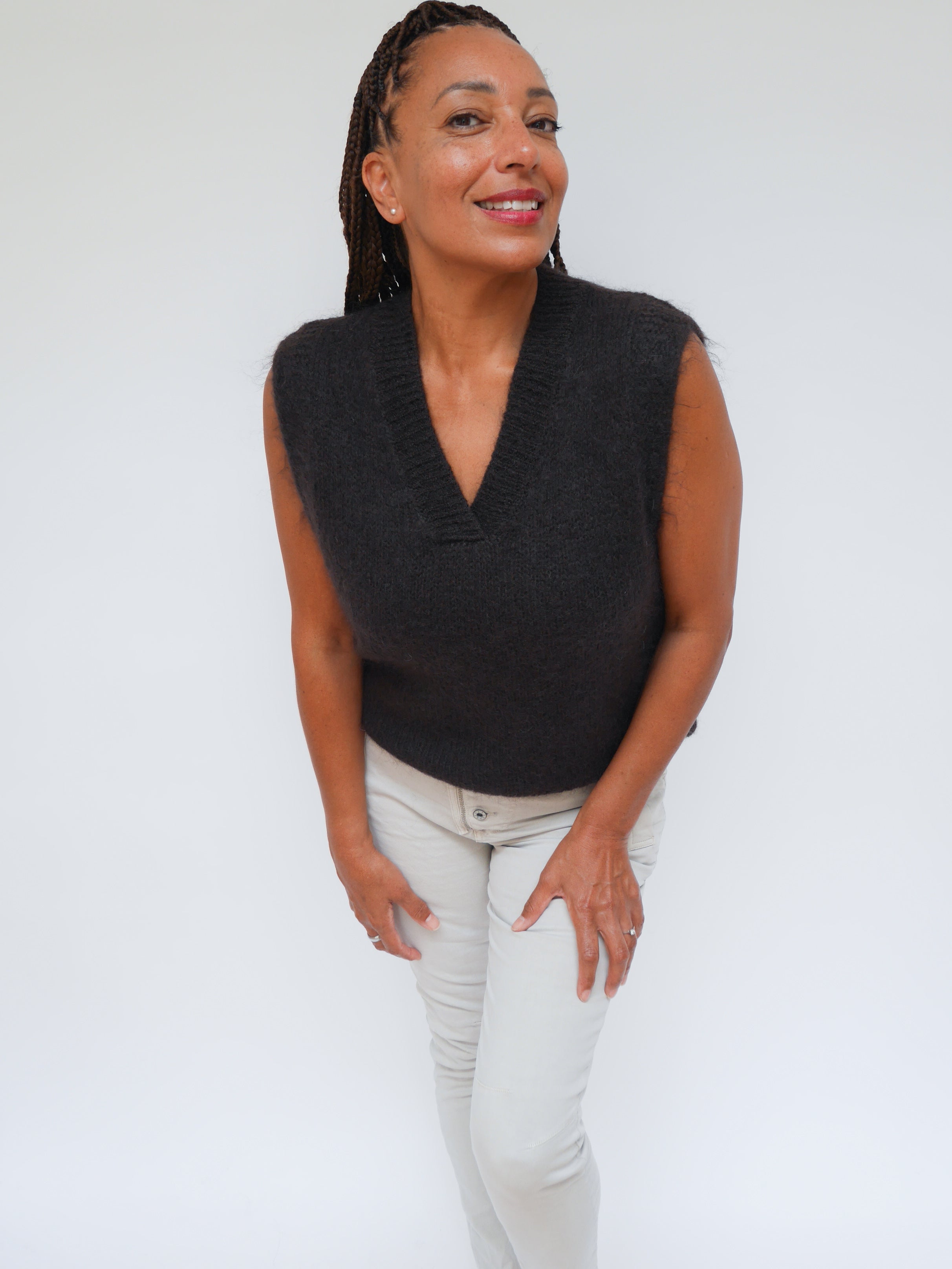 Alba Mohair Tank Chocolate