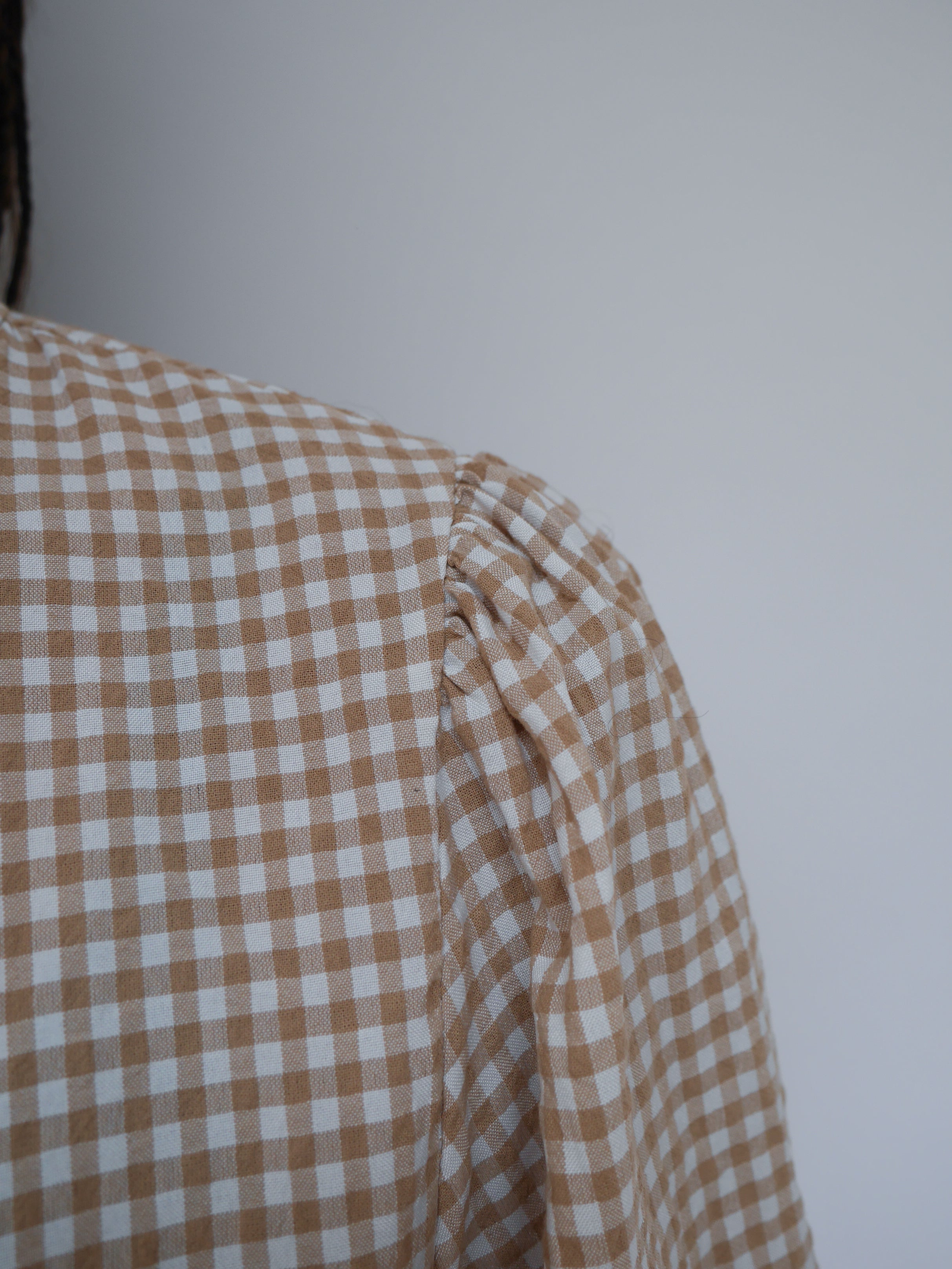 Lottie Gingham Camel