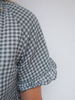 Coco Gingham Blouse Charcoal
