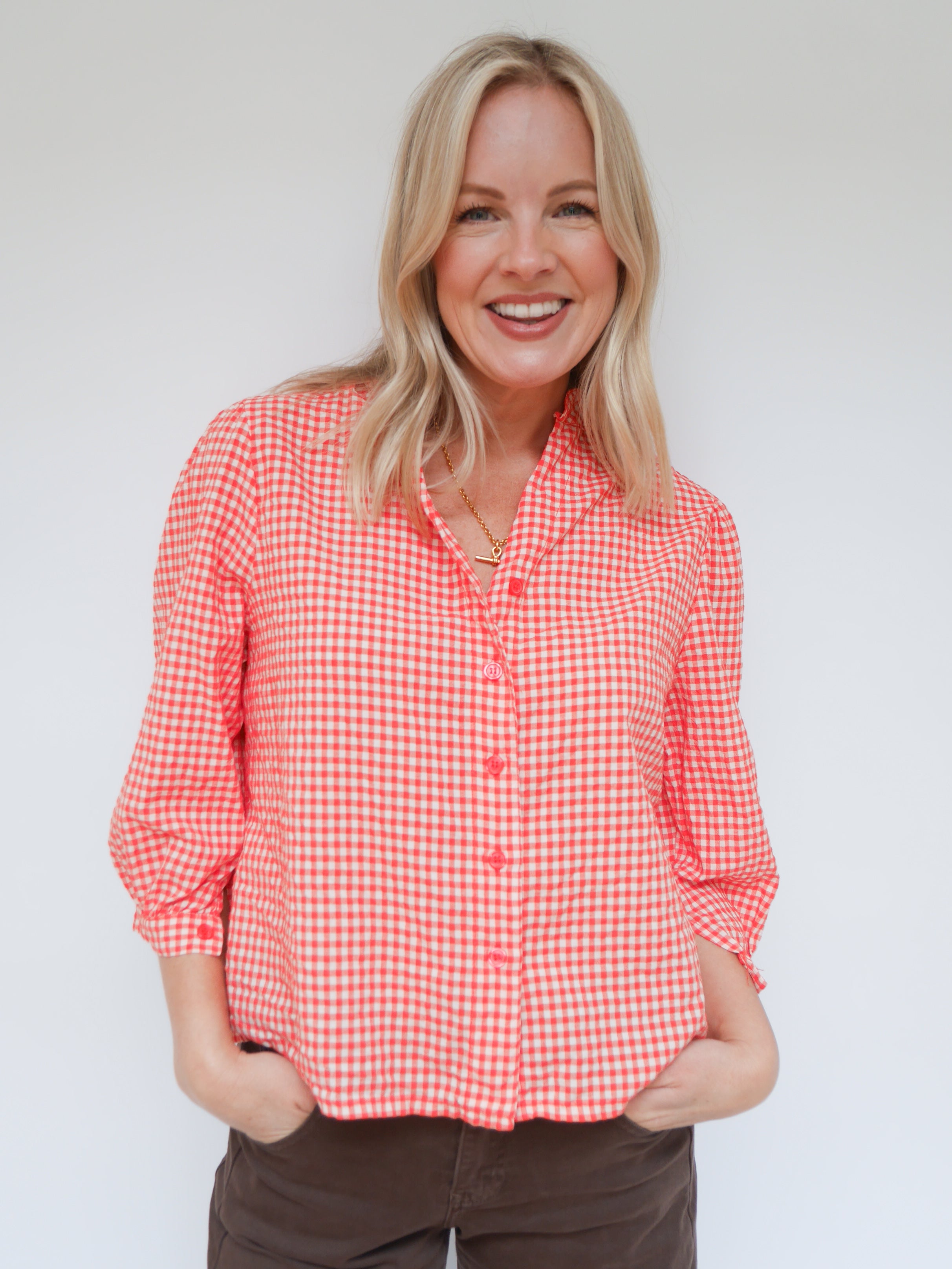 Lottie Gingham Orange