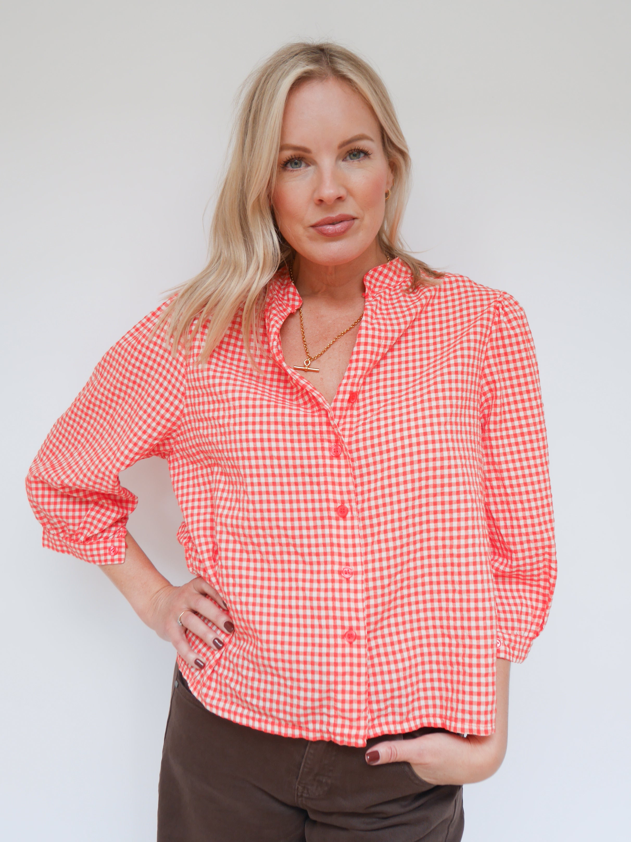 Lottie Gingham Orange