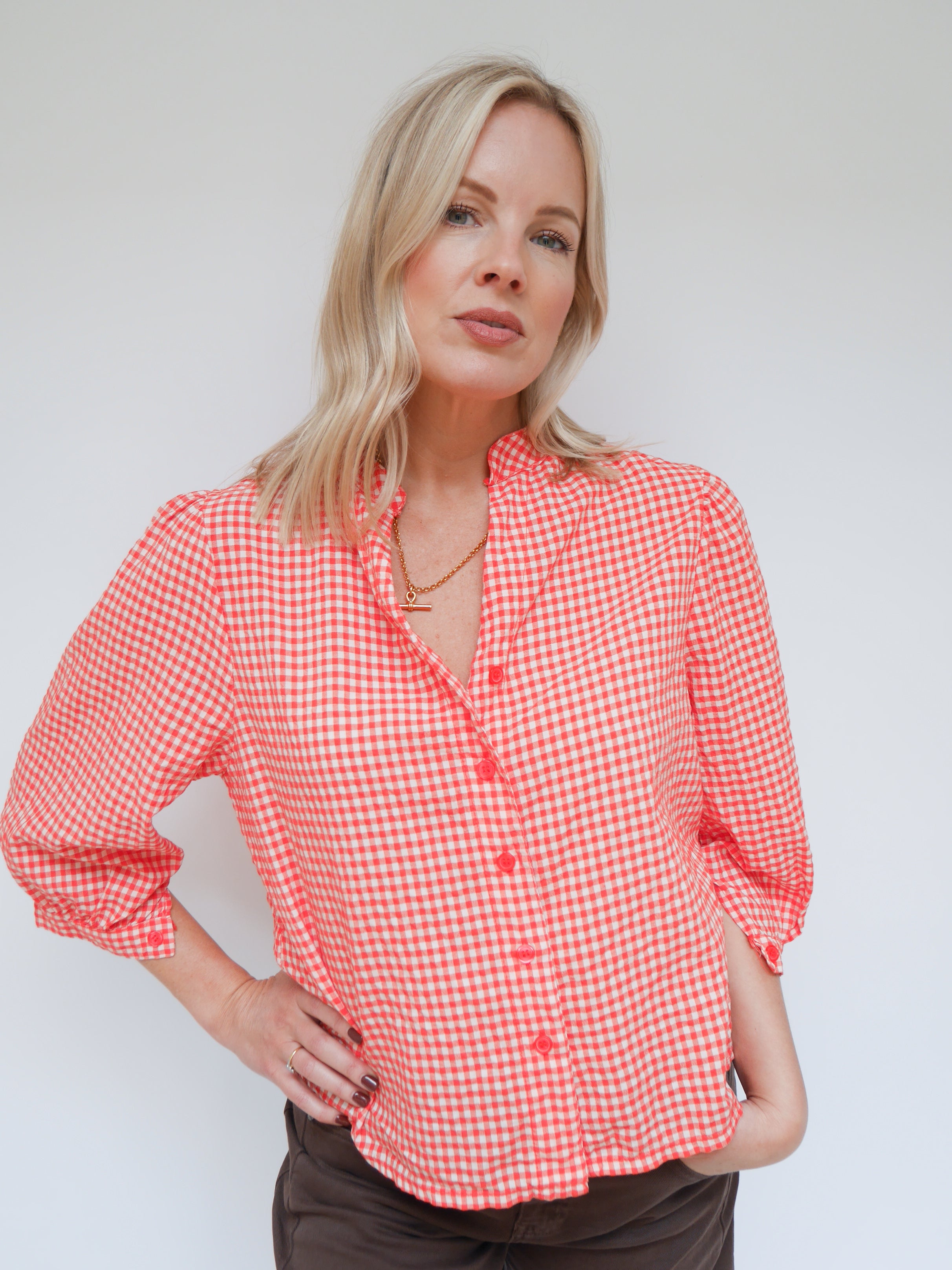 Lottie Gingham Orange