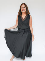 Polly Satin Skirt Black