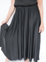 Polly Satin Skirt Black