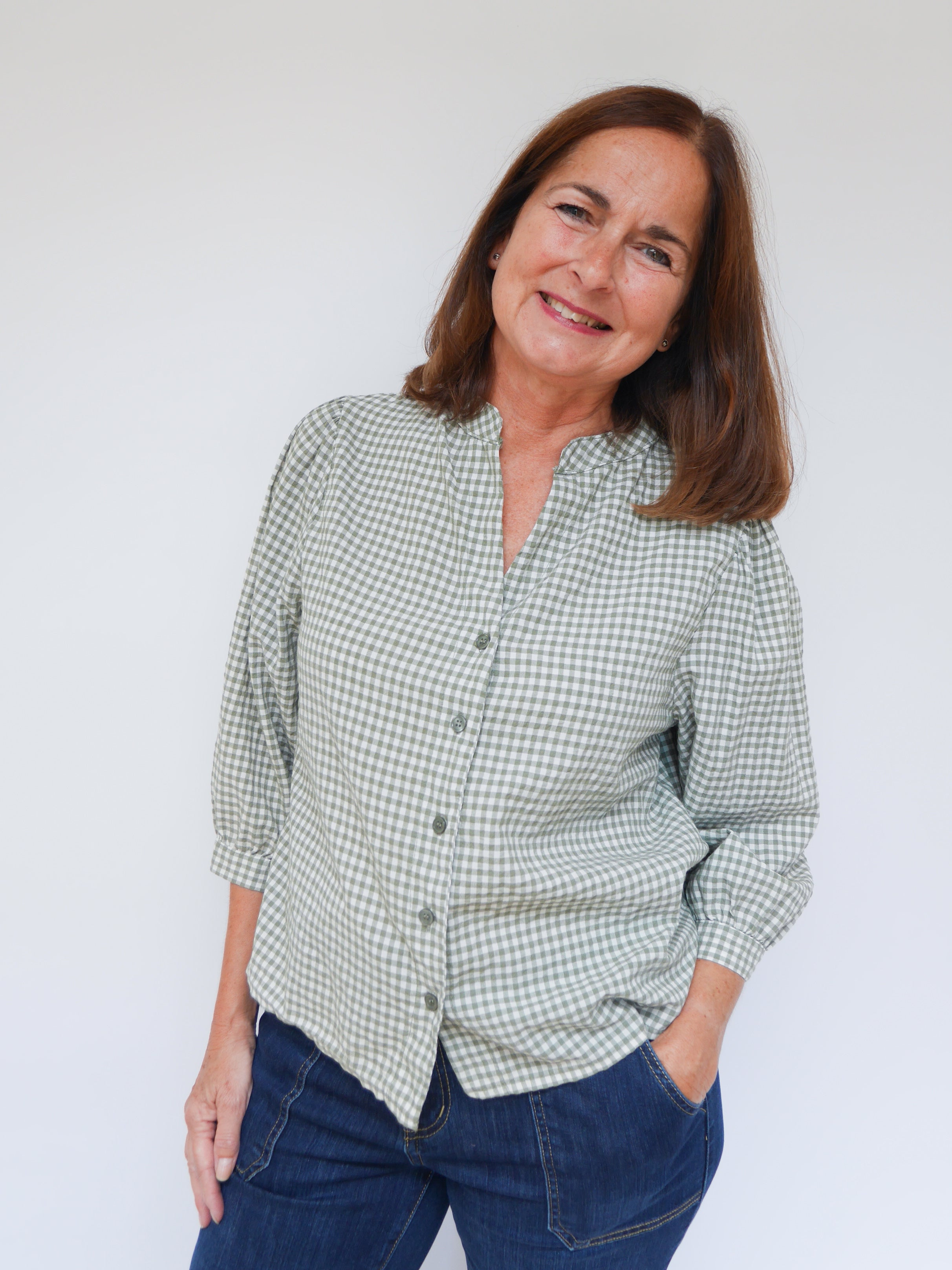 Lottie Gingham Khaki