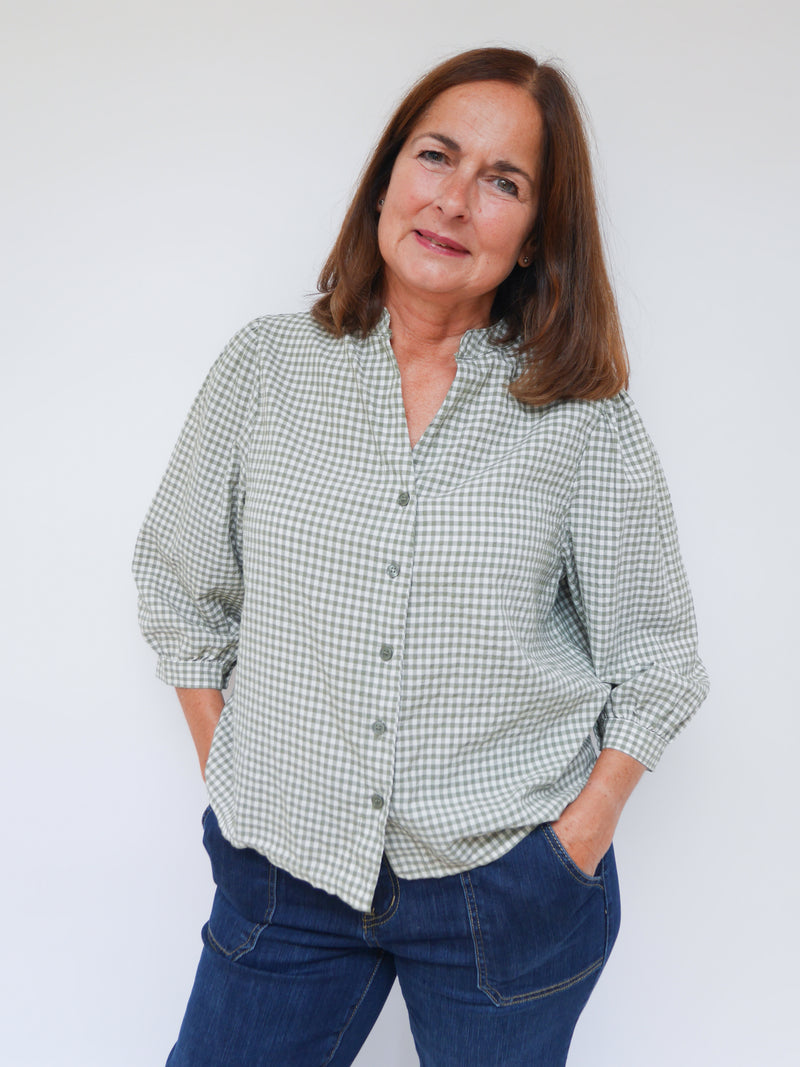 Lottie Gingham Khaki