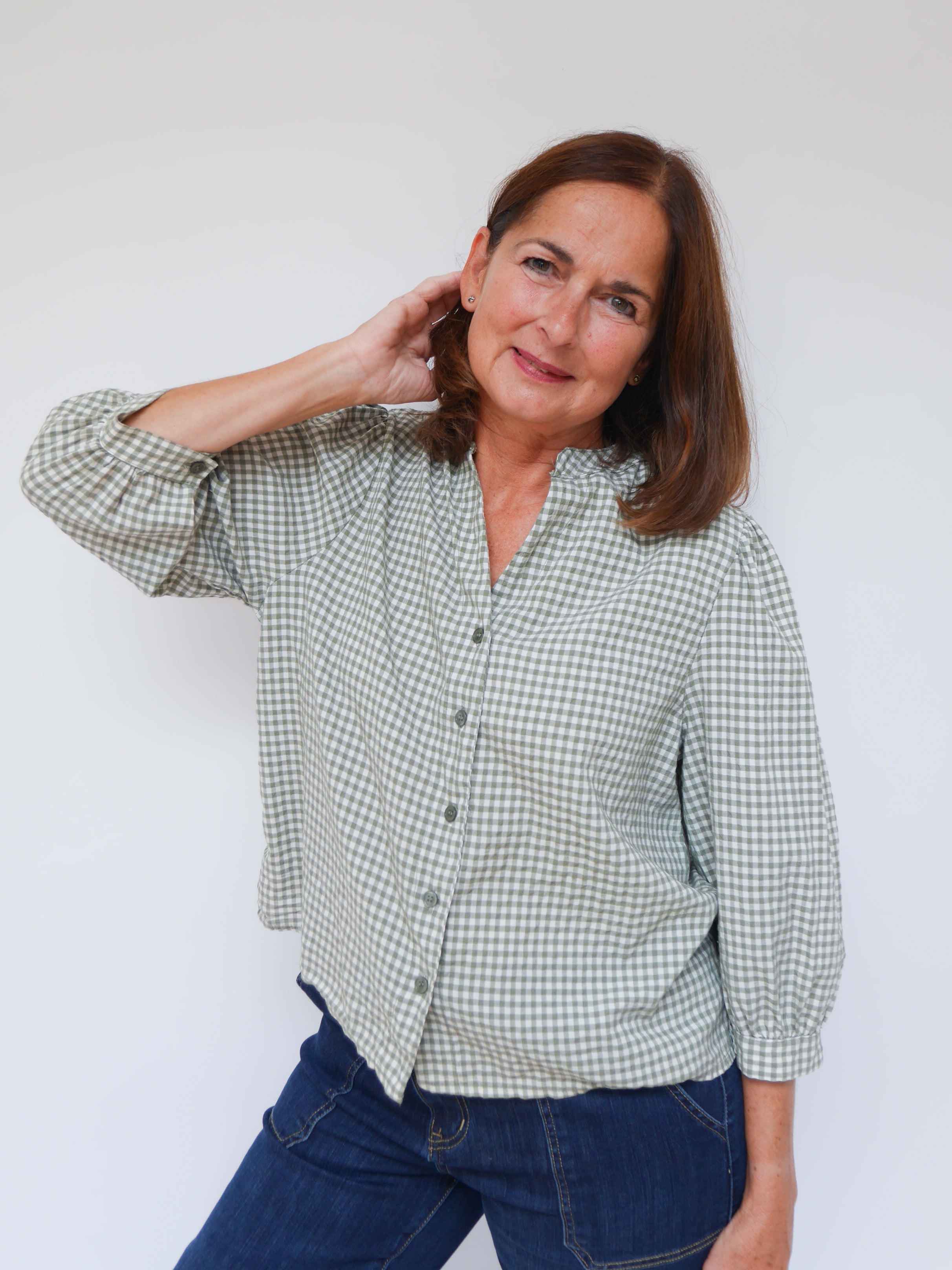 Lottie Gingham Khaki