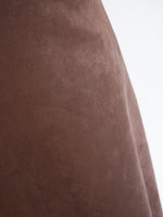 Ava Suedette Skirt Chocolate