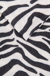 White Animal Stripe Print Scarf