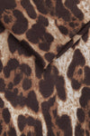 Brown Classic Leopard Print Scarf