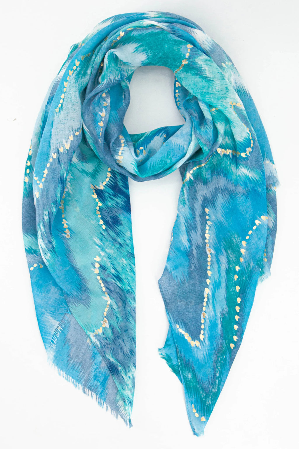 Ombre Wave Print Scarf