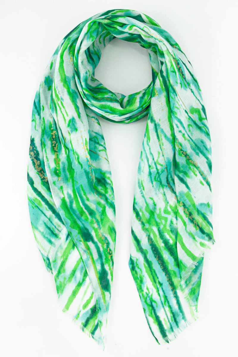 Abstract Stripe Print Scarf