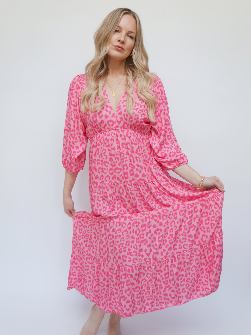 Naomi Dress Pink & Fuchsia