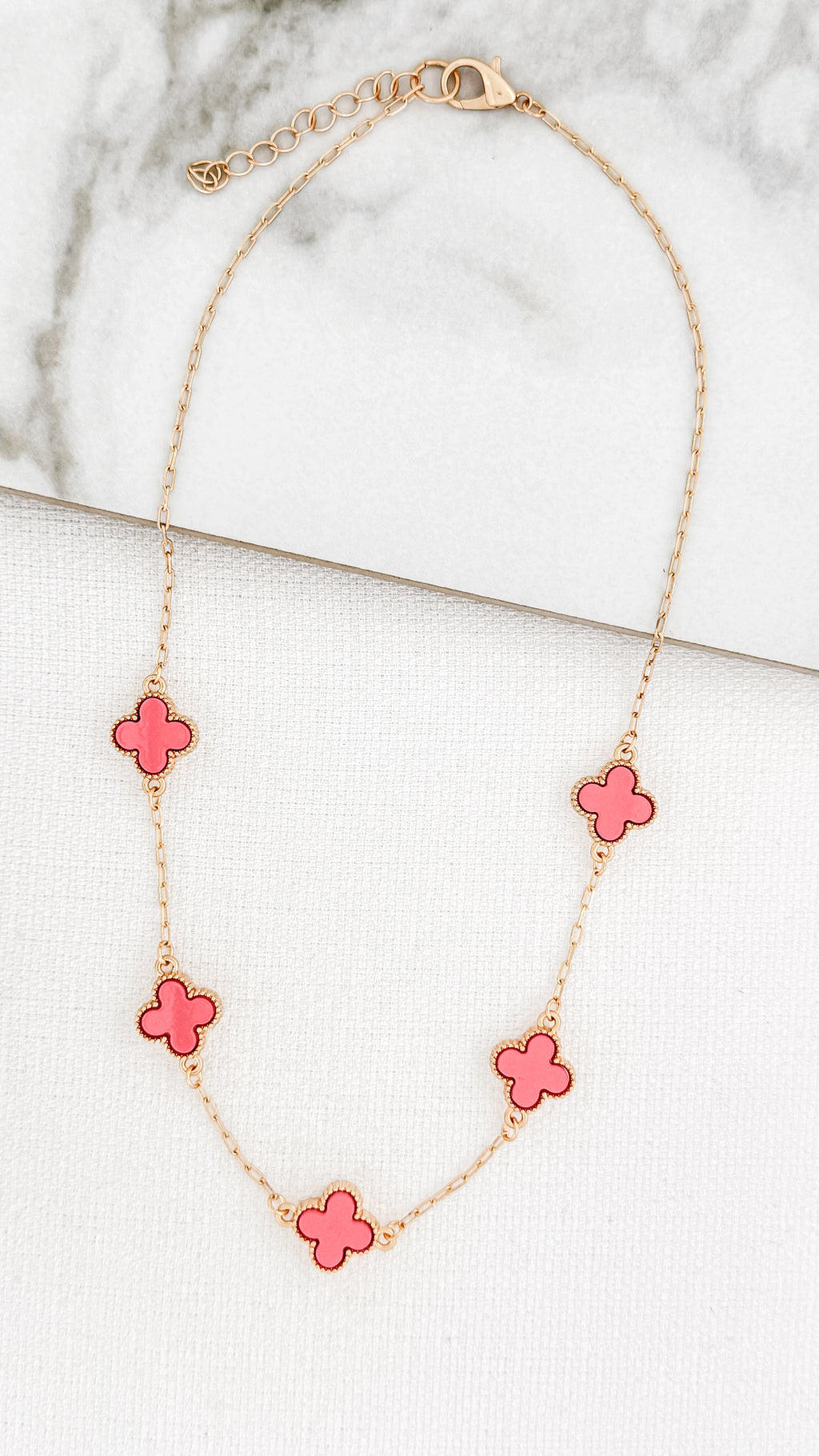 Envy Gold & Pink Fleurs Necklace