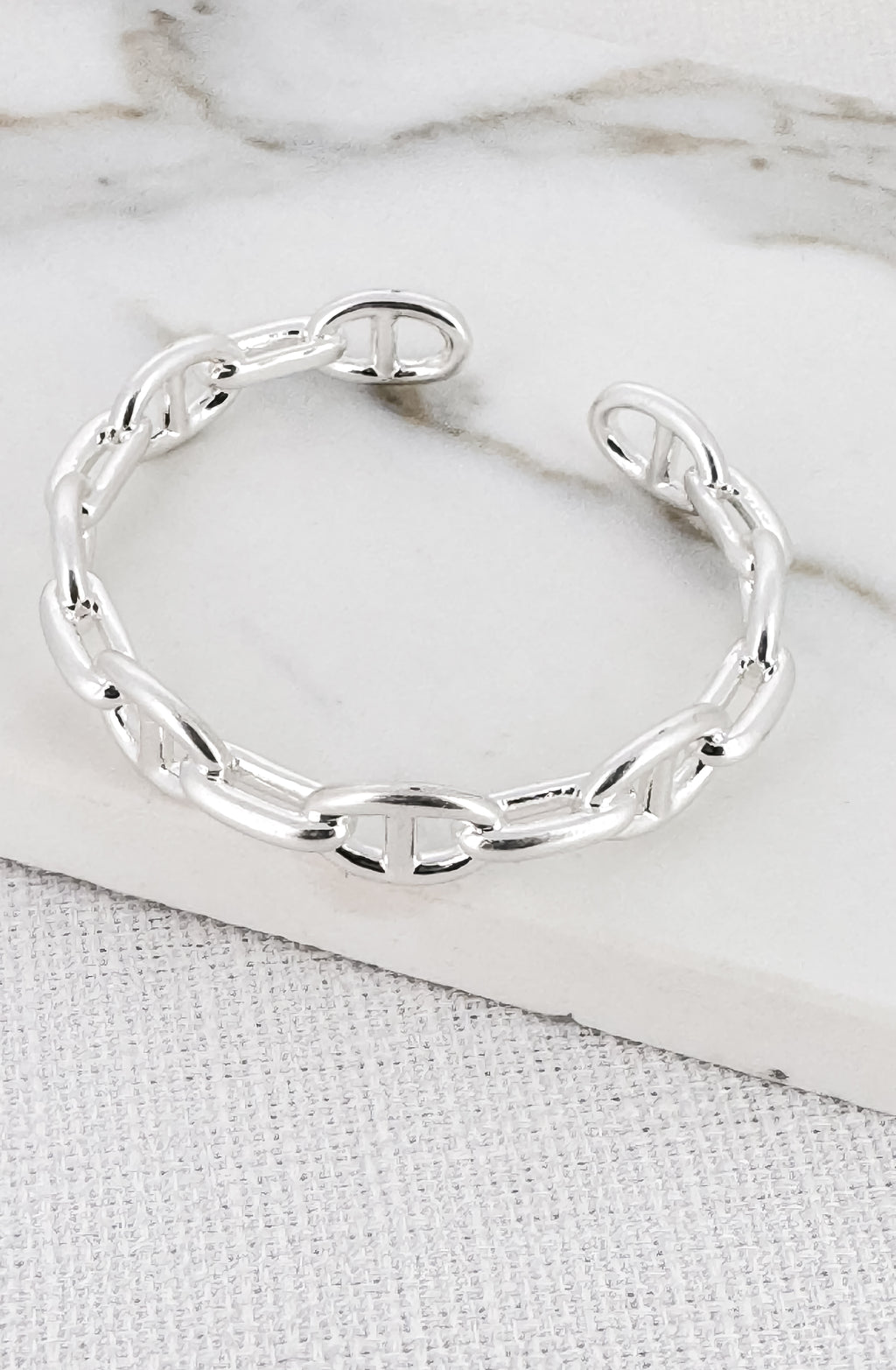 Envy Silver Link Bangle