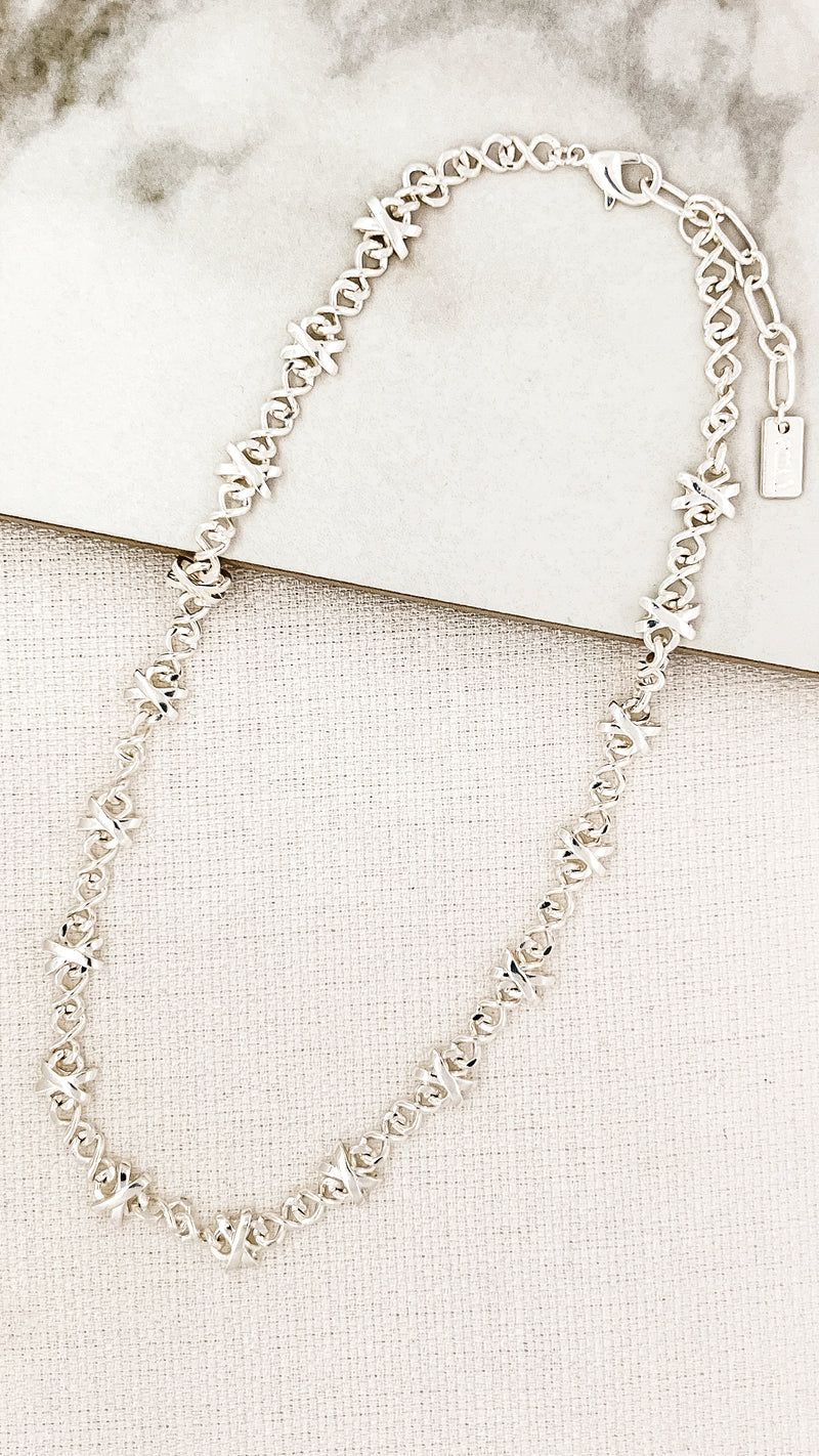 Envy Silver Cross Design Necklace