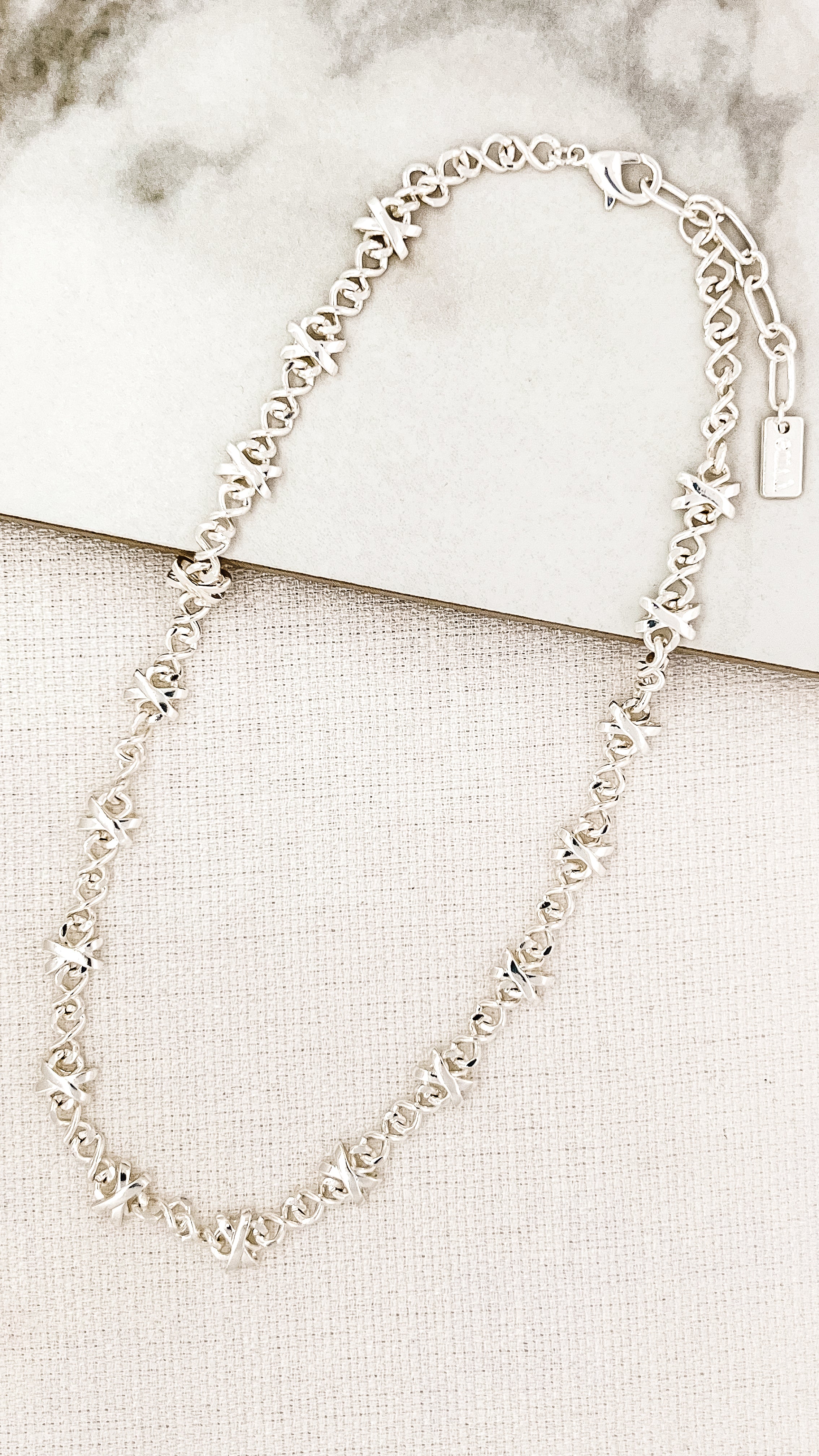 Envy Silver Cross Design Necklace