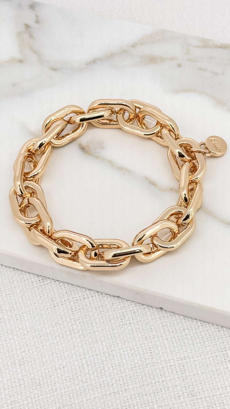 Envy Gold Stretch Chain Link Bracelet