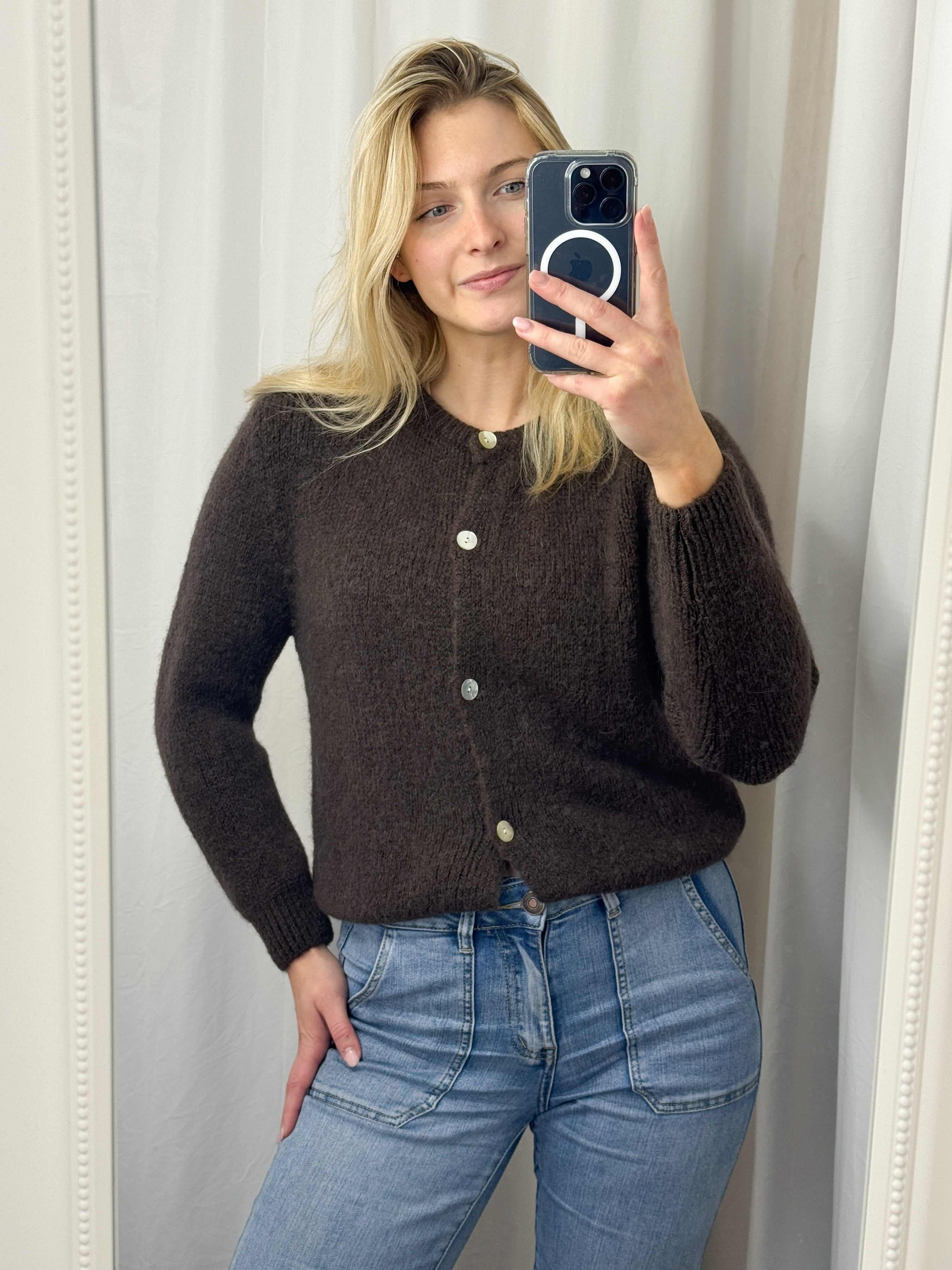 Claudia Cardigan Chocolate