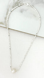 Envy Short Silver & Pearl Necklace