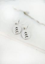 Envy Textured Silver Dropper Earrings