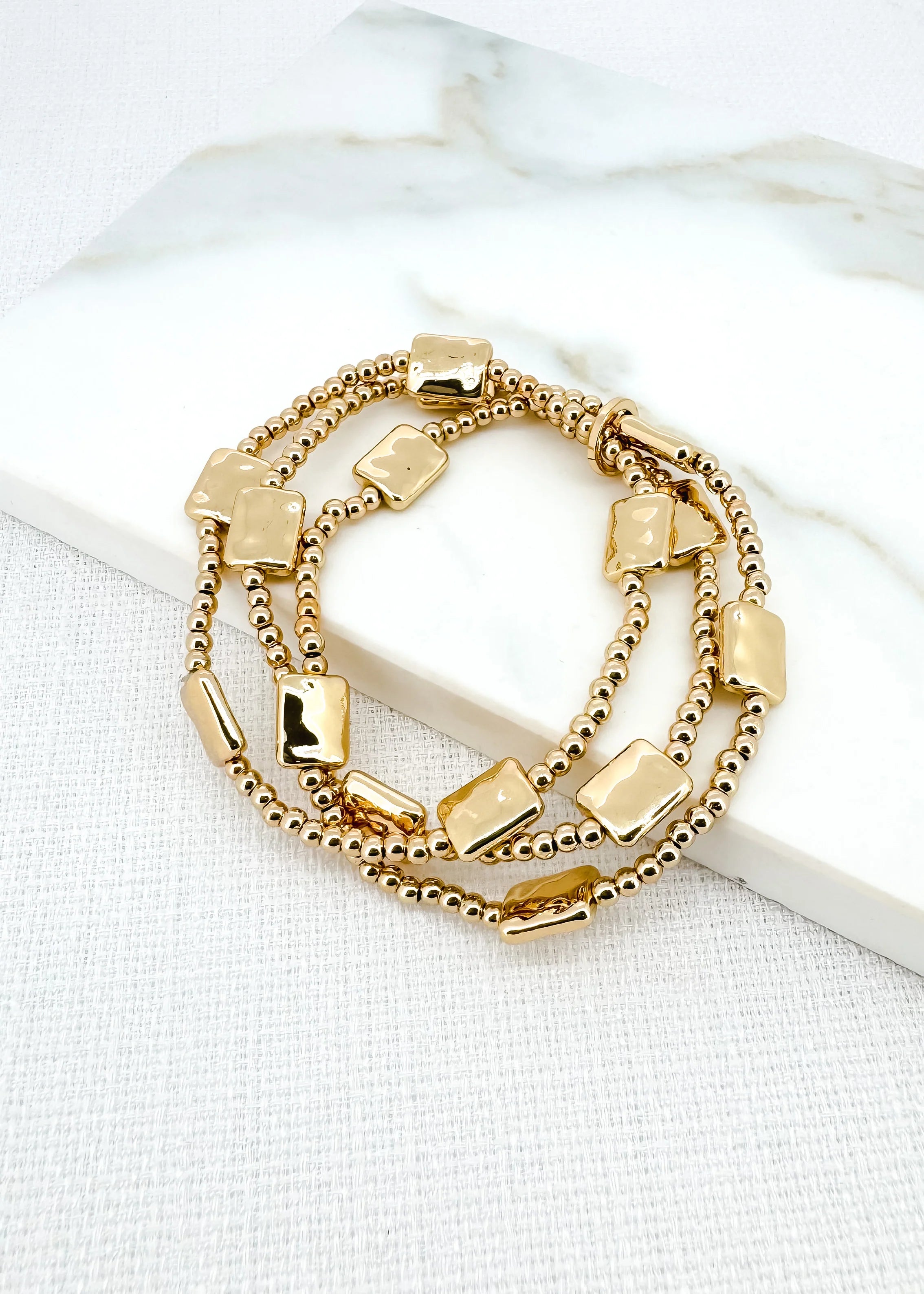 Envy Gold Triple Layer Bracelet