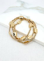 Envy Gold Triple Layer Bracelet
