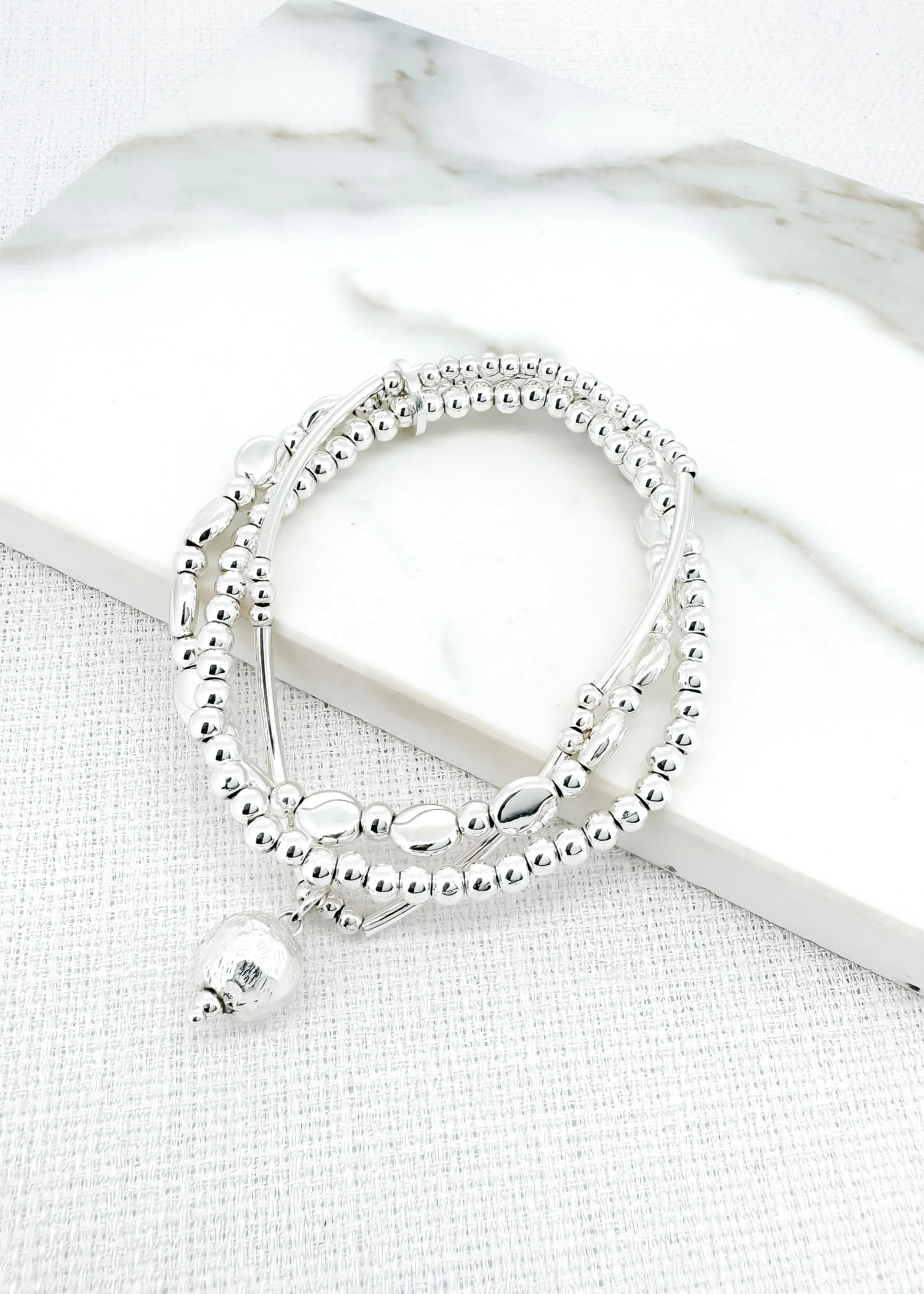 Envy Silver Triple Layer Bracelet