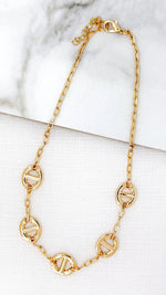 Envy Short Gold Necklace with Oval Links