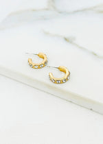 Envy Gold & Crystal Hoop Earrings