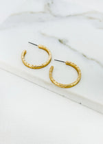 Envy Gold Textured Hoop Earrings